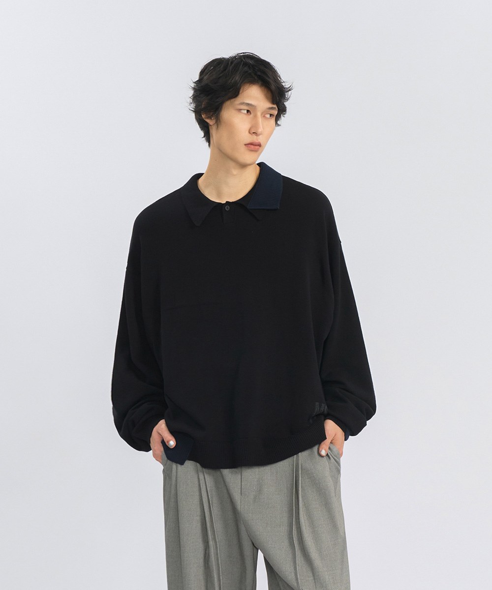 針織Polo衫 Off-balance Knit Polo Shirt