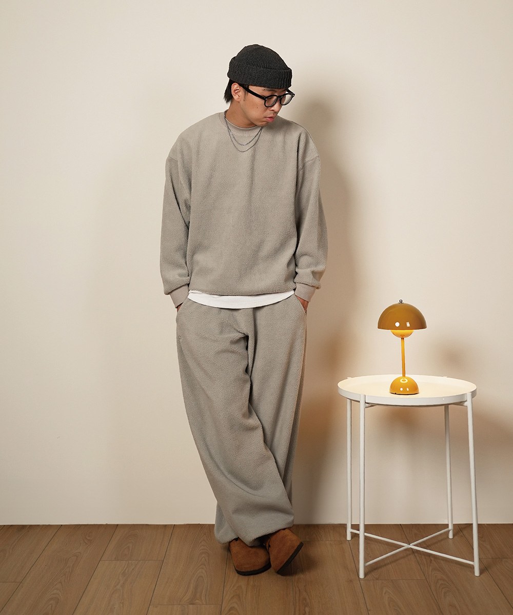 搖粒絨寬版長褲 FLEECE SWEATPANTS