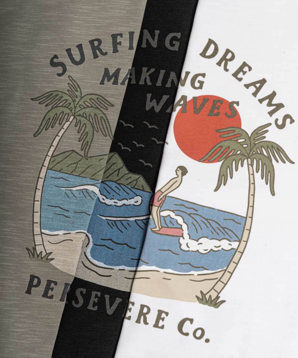 圖像短TEE SURFING DREAMS GRAPHIC T-SHIRT