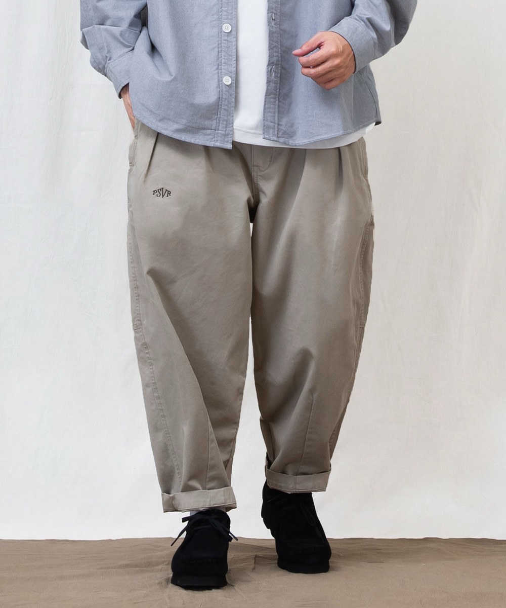 氣球錐形長褲 DOUBLE PLEATED BALLOON TAPERED PANTS