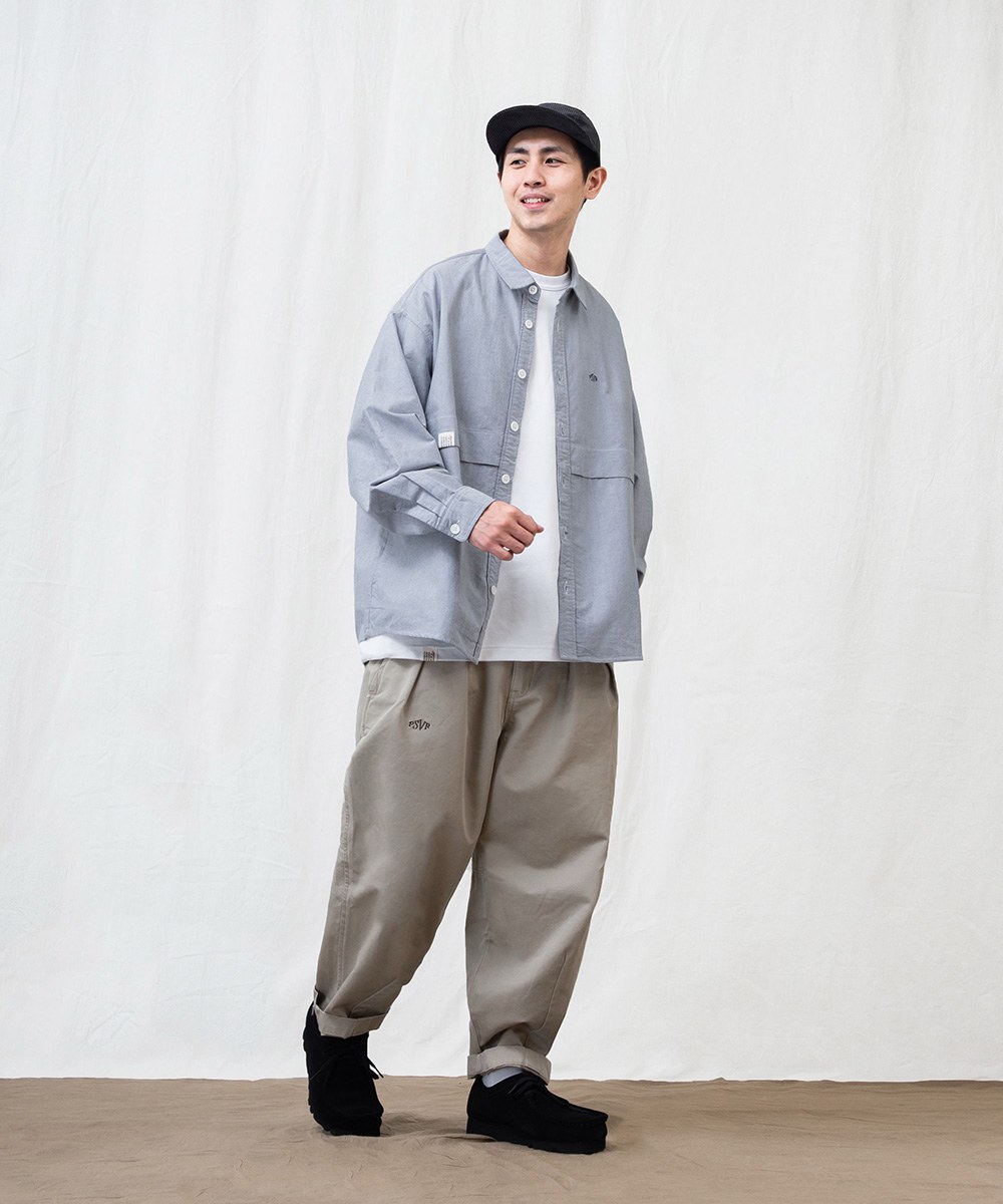 氣球錐形長褲 DOUBLE PLEATED BALLOON TAPERED PANTS