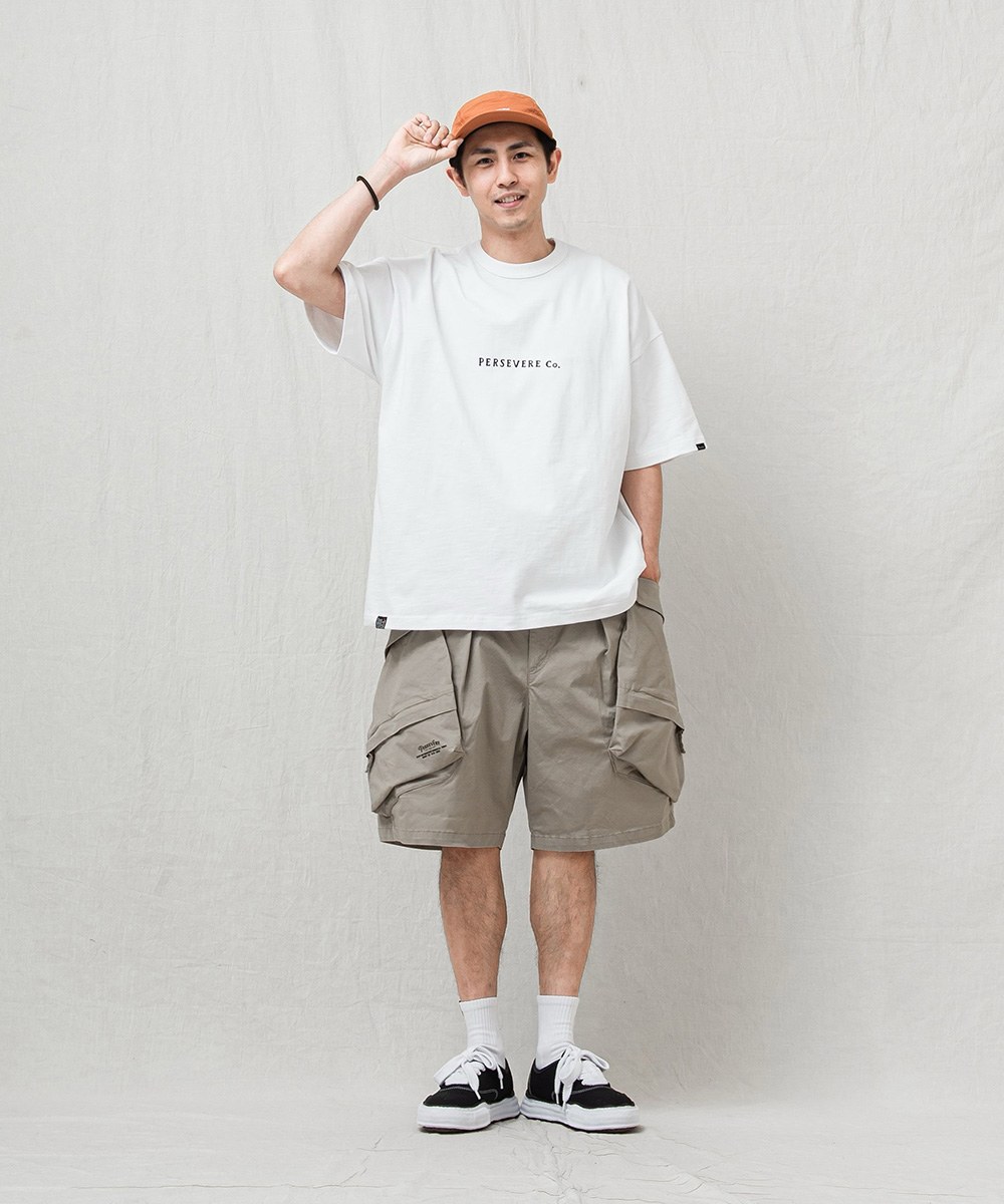 立體口袋軍短褲 WASHED MULTI-POCKET CARGO SHORTS