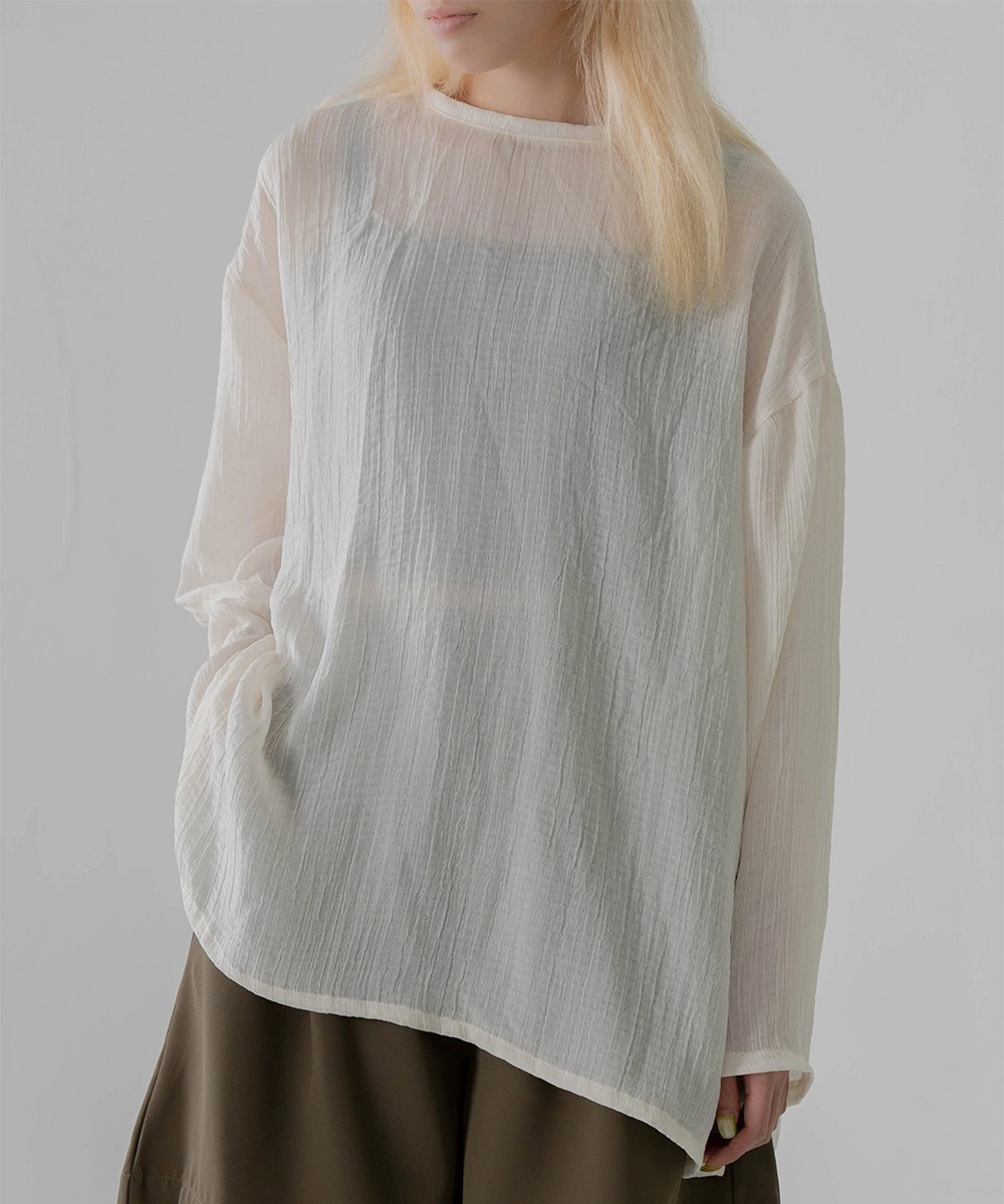 長袖透膚上衣 Long Sleeve Tulle Top