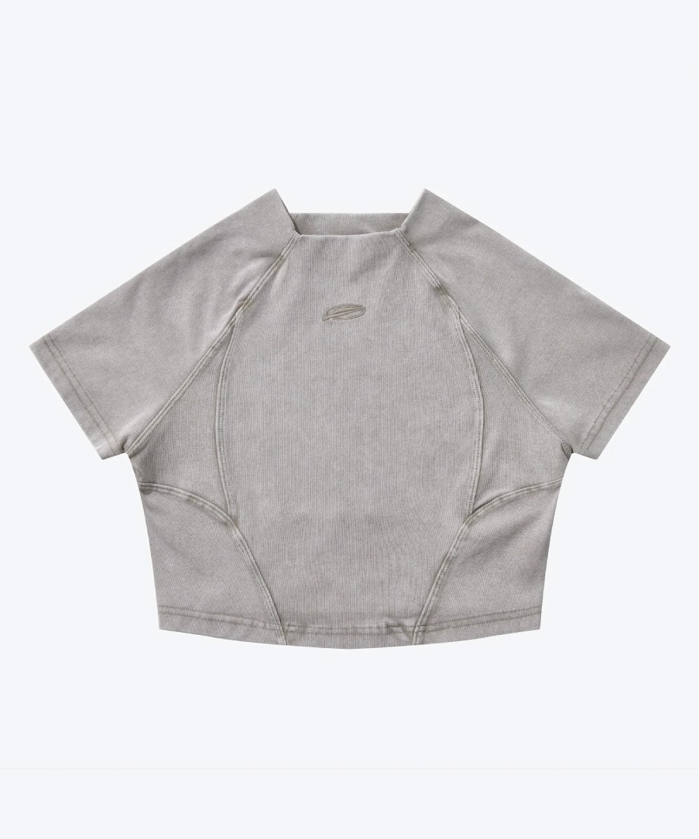 微高領上衣 Washed Cropped Top