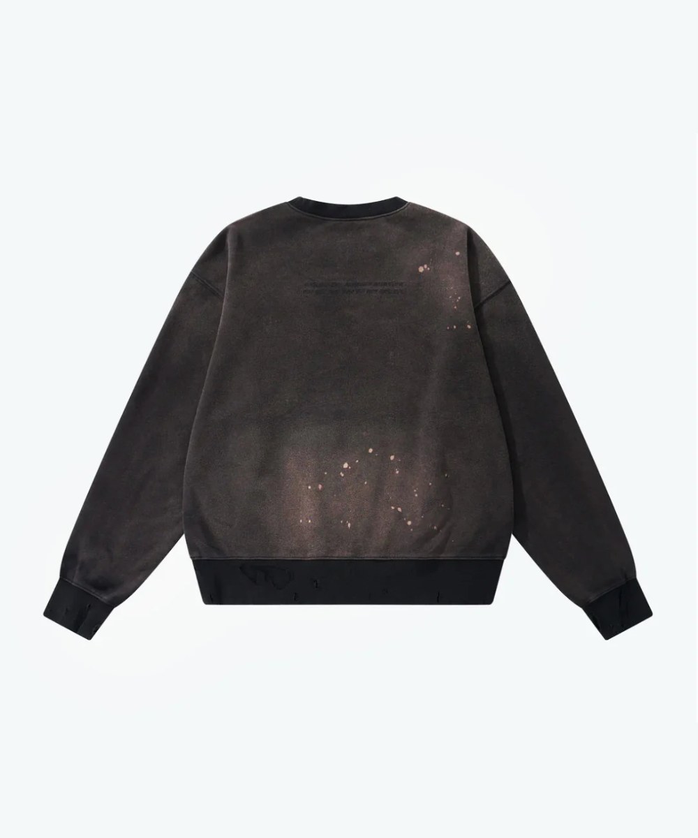 寬鬆水洗上衣 Distressed Crew Neck