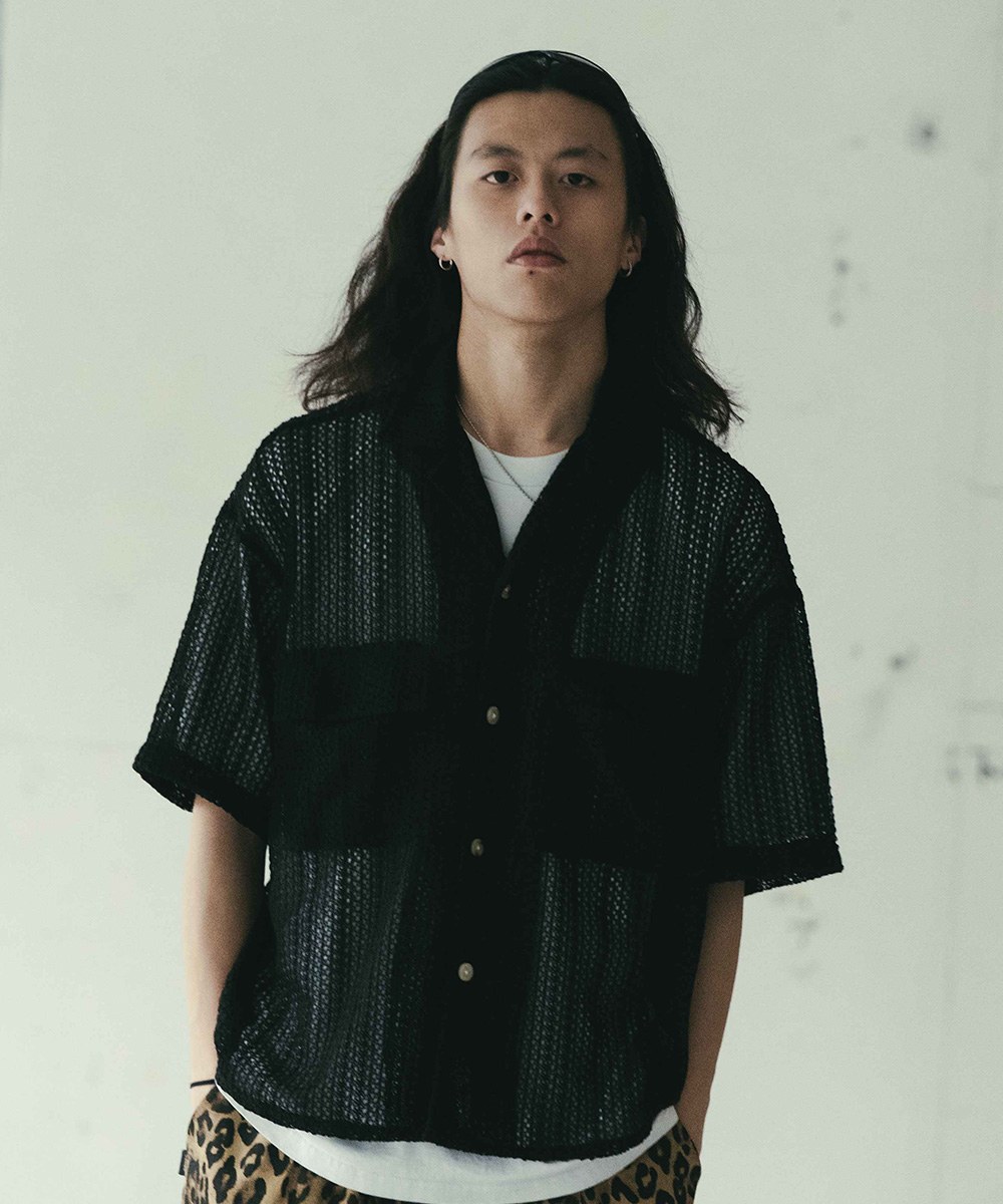 開領針織襯衫 Open Knit Collar Shirt