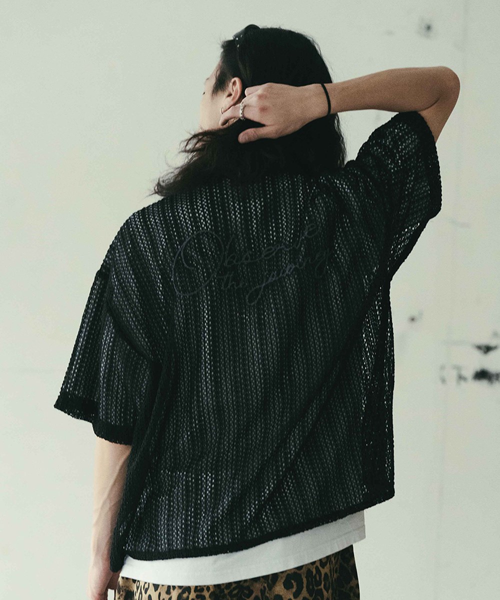 開領針織襯衫 Open Knit Collar Shirt