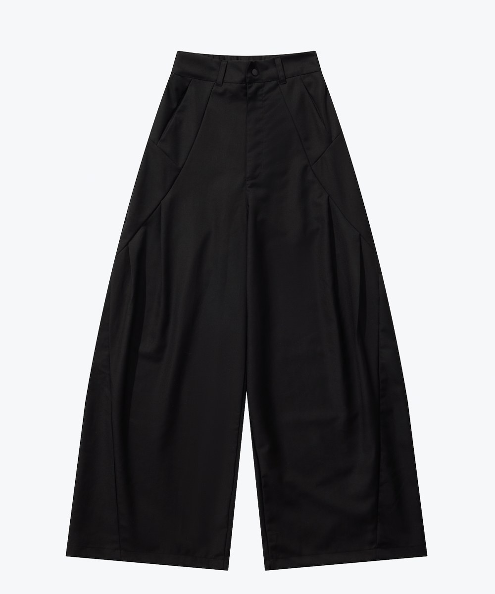 休閒西裝寬褲 Loose BootCut Pleated Trousers