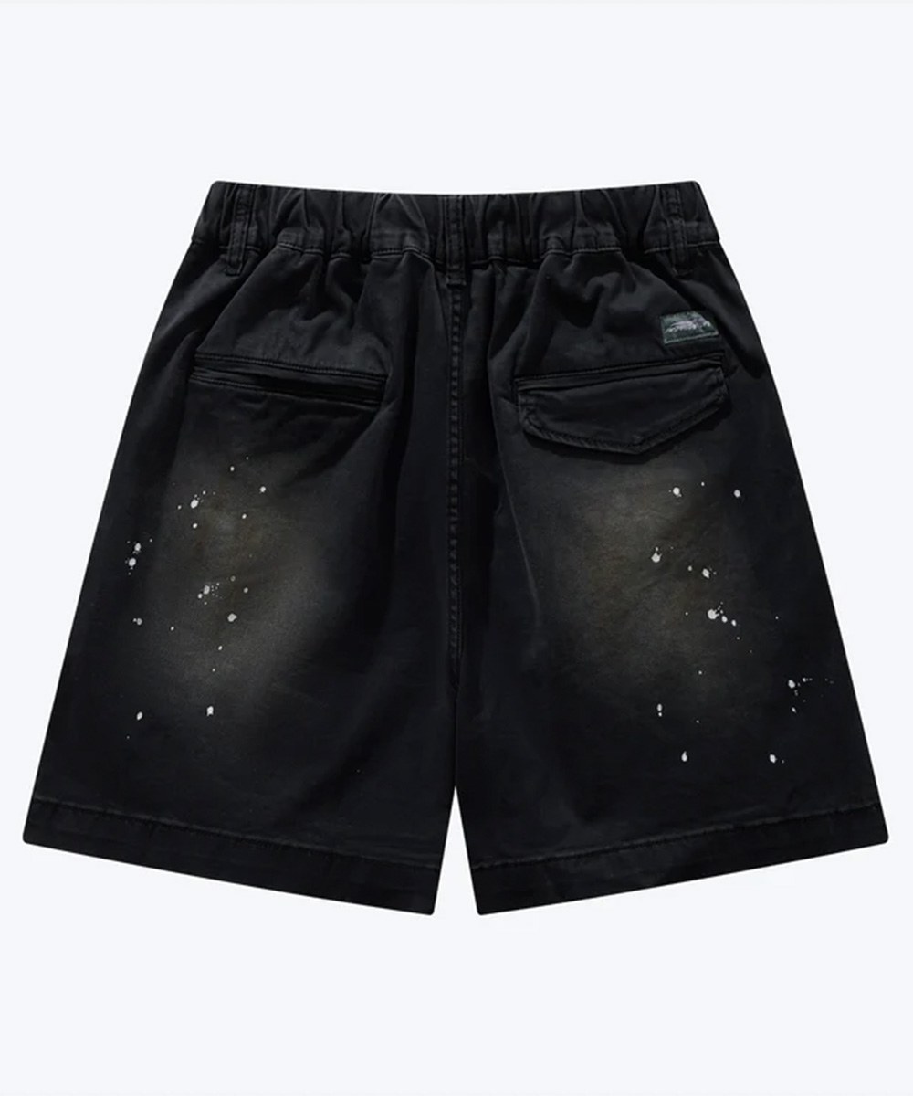 水洗潑墨短褲 Heavywash Smudged Chino Short