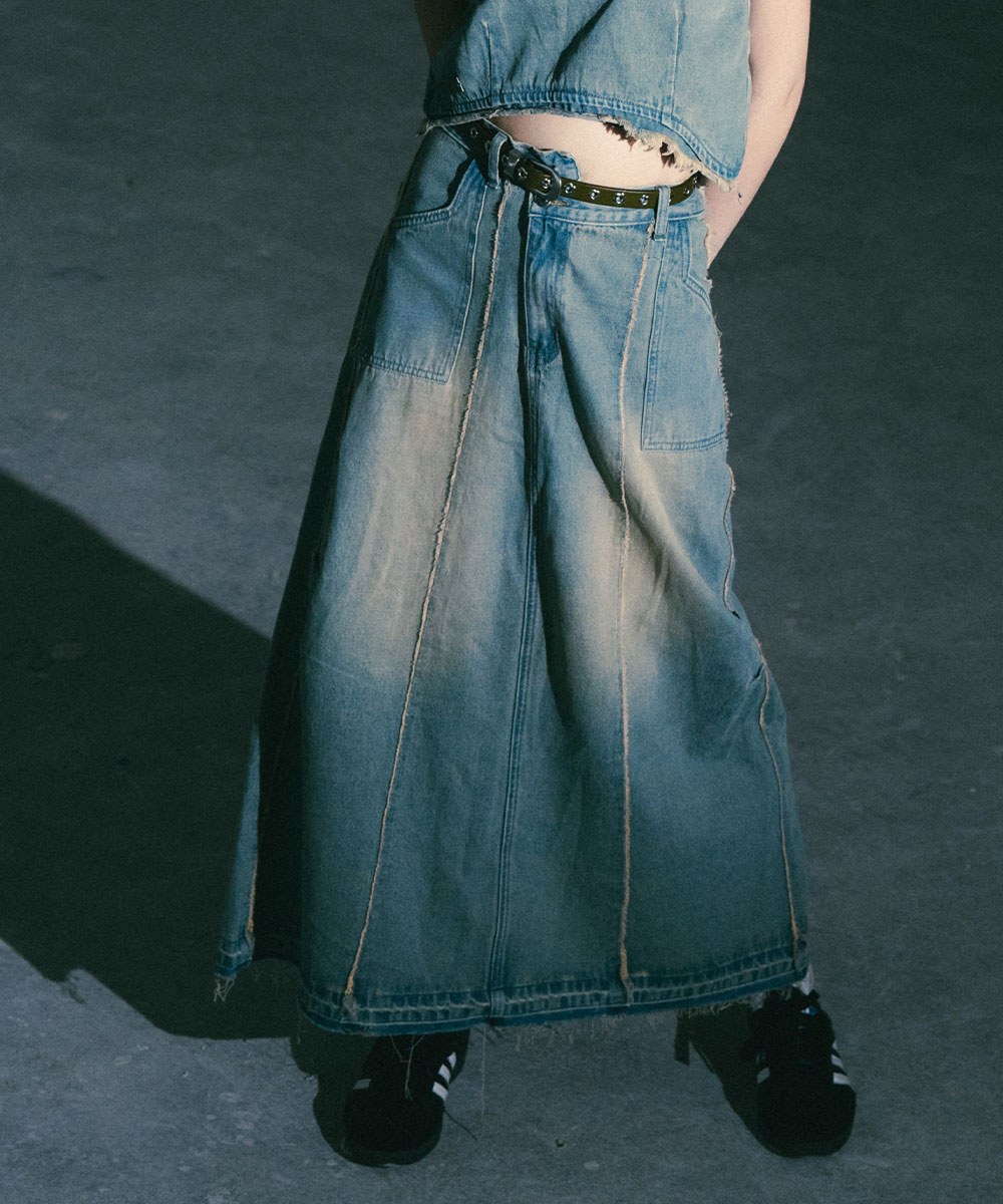 牛仔長裙 Damage Denim Full Skirts