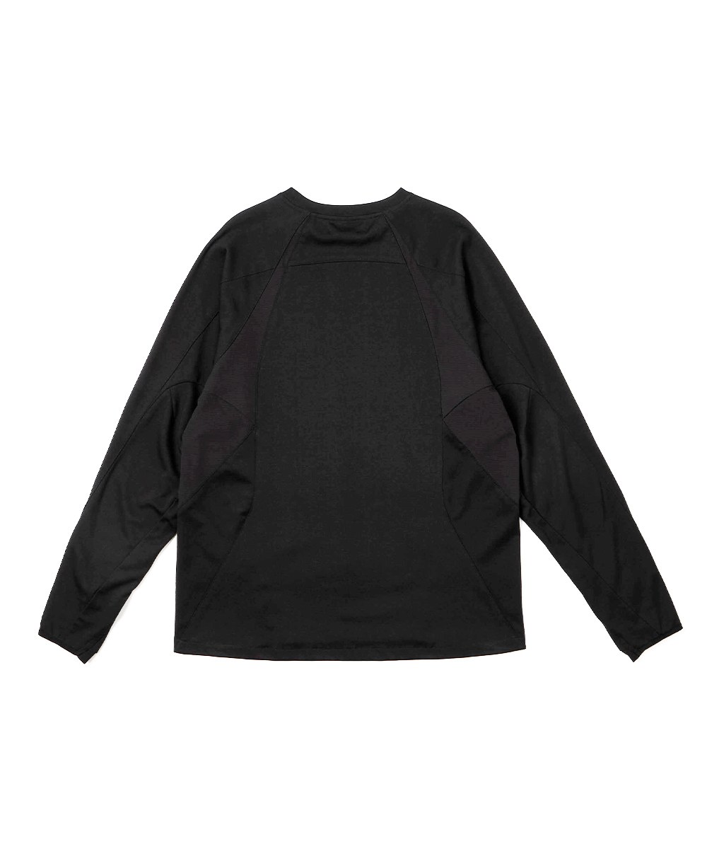 拼布設計長袖上衣 TENCEL BLOCKING LS TEE