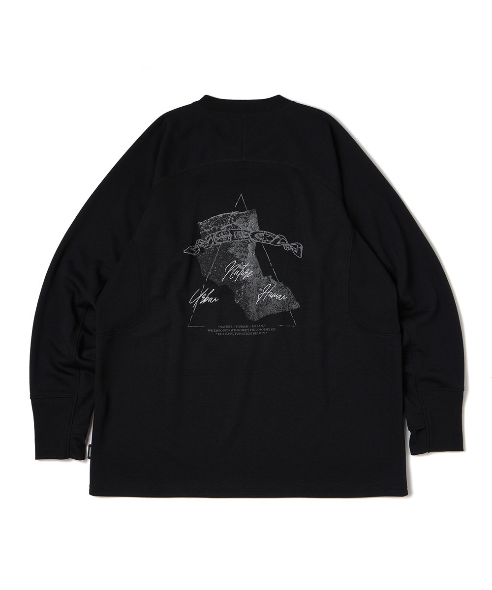 羅紋剪接長袖上衣 WISDOM SHINCOOL LS TEE