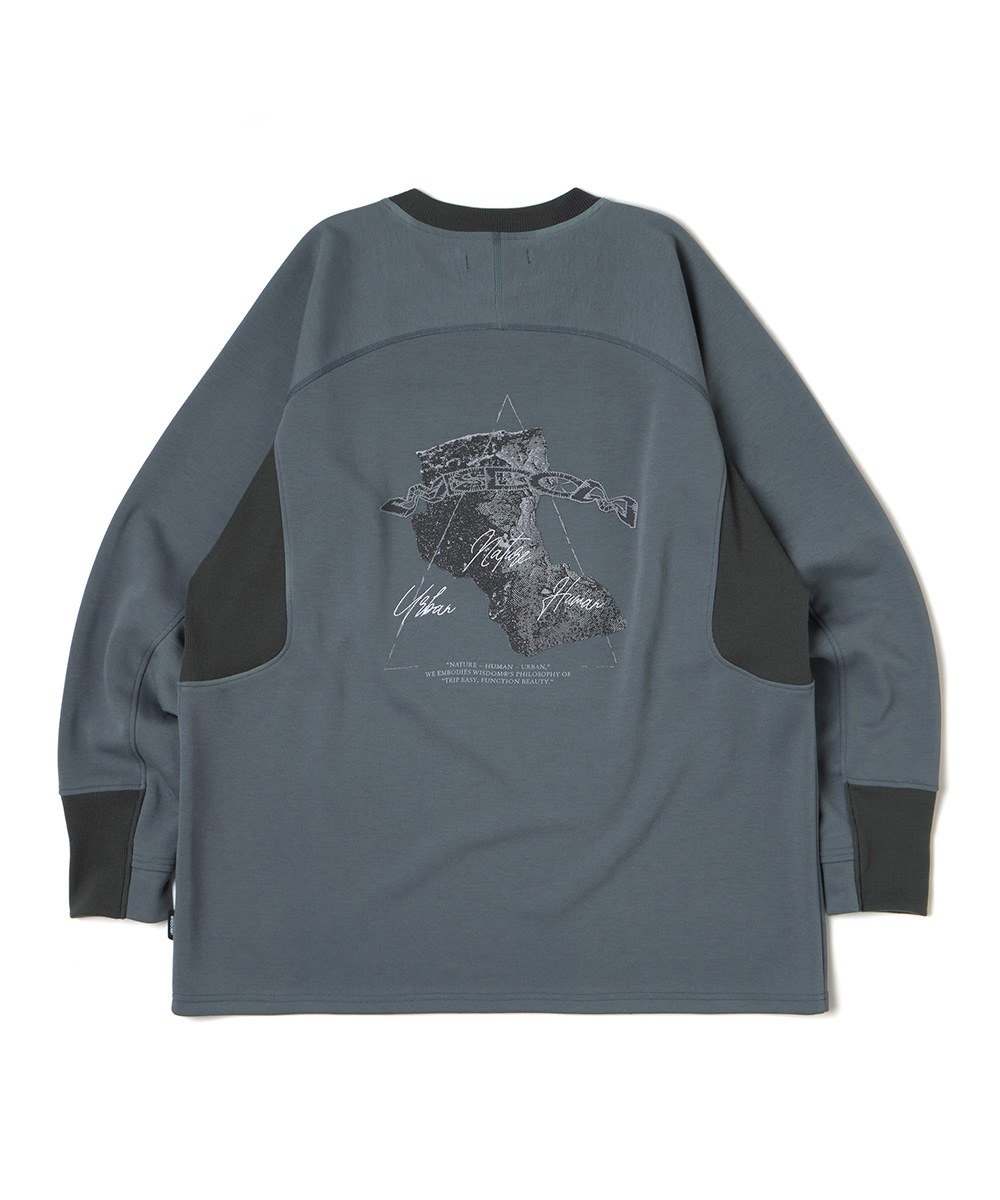 羅紋剪接長袖上衣 WISDOM SHINCOOL LS TEE