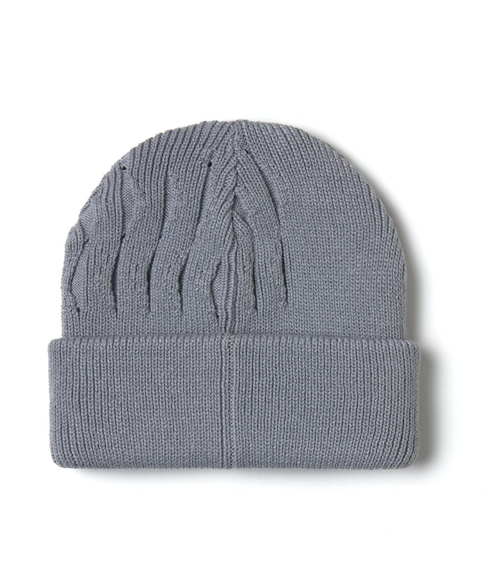 可翻折短毛帽 WISDOM LOGO BEANIE