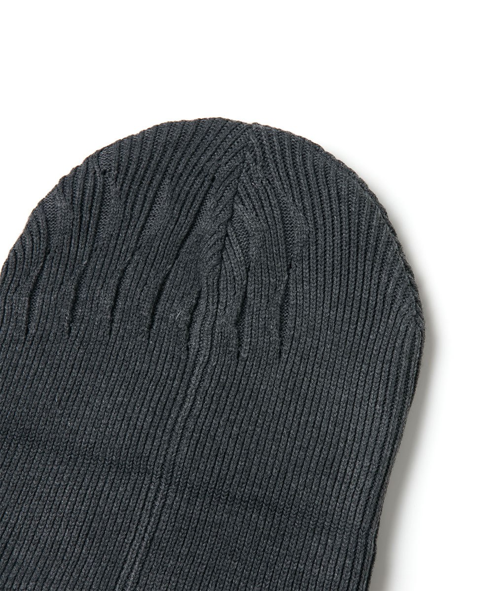 可翻折短毛帽 WISDOM LOGO BEANIE