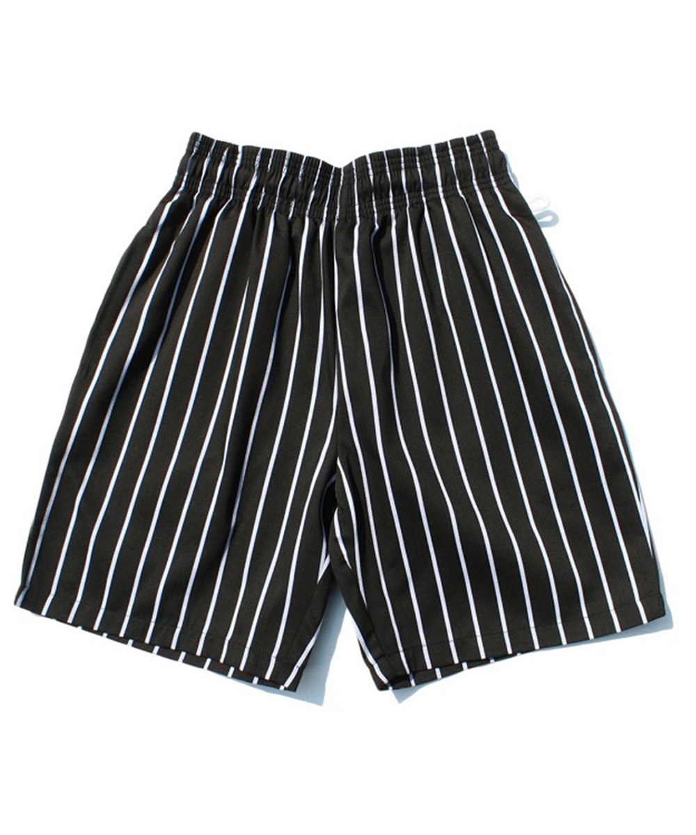  Chef Short Pants 寬鬆廚師短褲 - Black Stripe-L