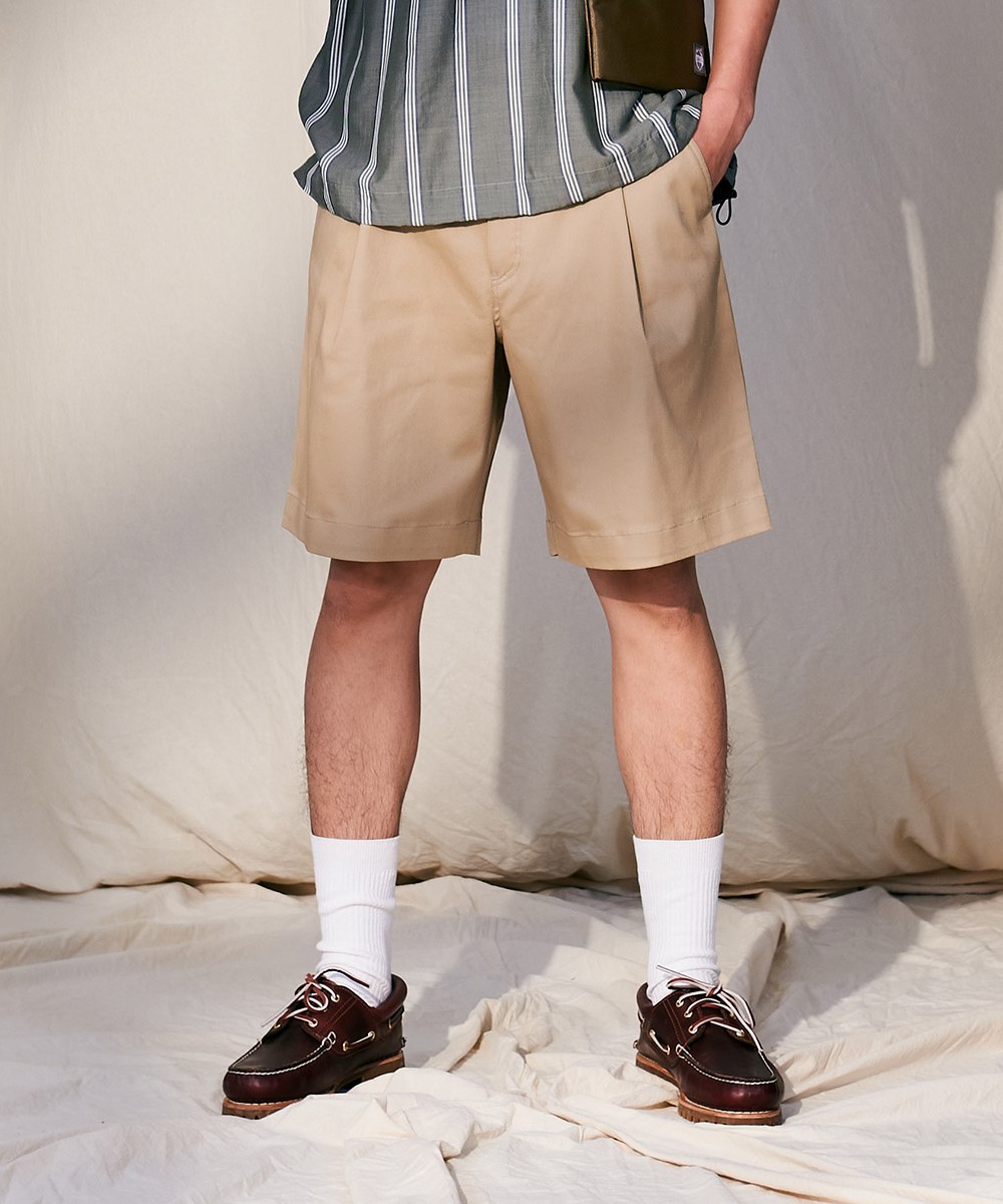 斜紋棉質寬版短褲