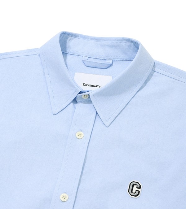 藍色 襯衫,寬鬆 襯衫,簡約 logo