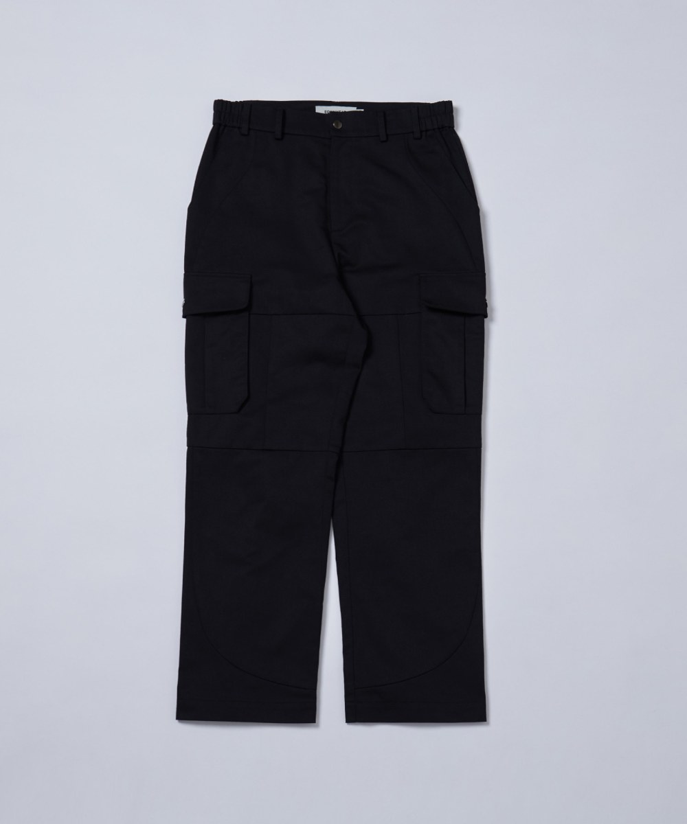  E's flow曲線工作褲 E's Flow cargo pants - black-02