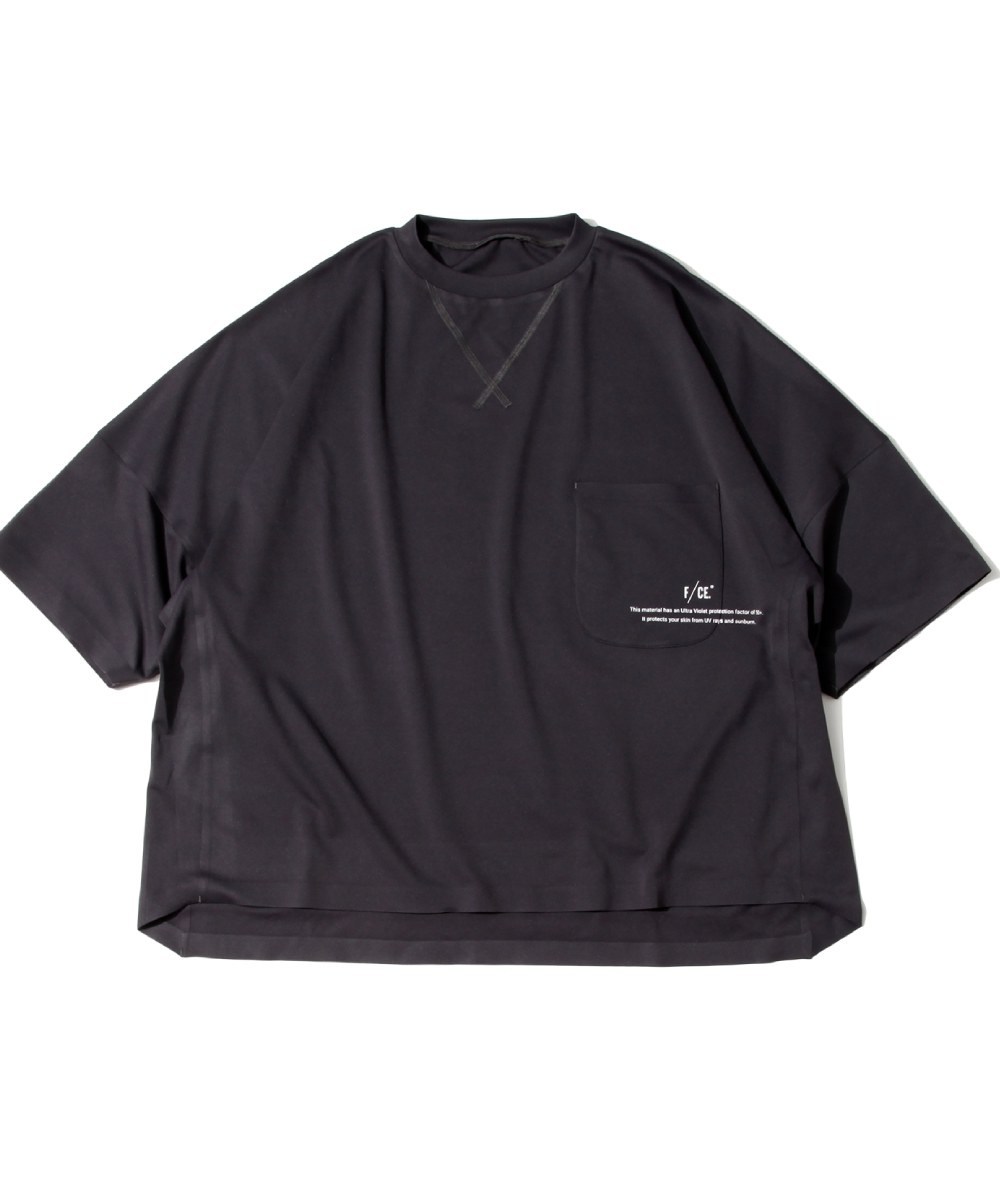  UVP MIDDLE SLEEVE 抗UV防透視短袖上衣_a - CHARCOAL-L