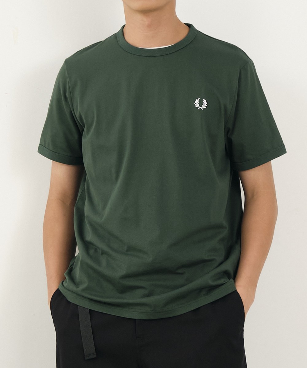  Fred Perry M3519 圓領短TEE - 406 藤綠-XL