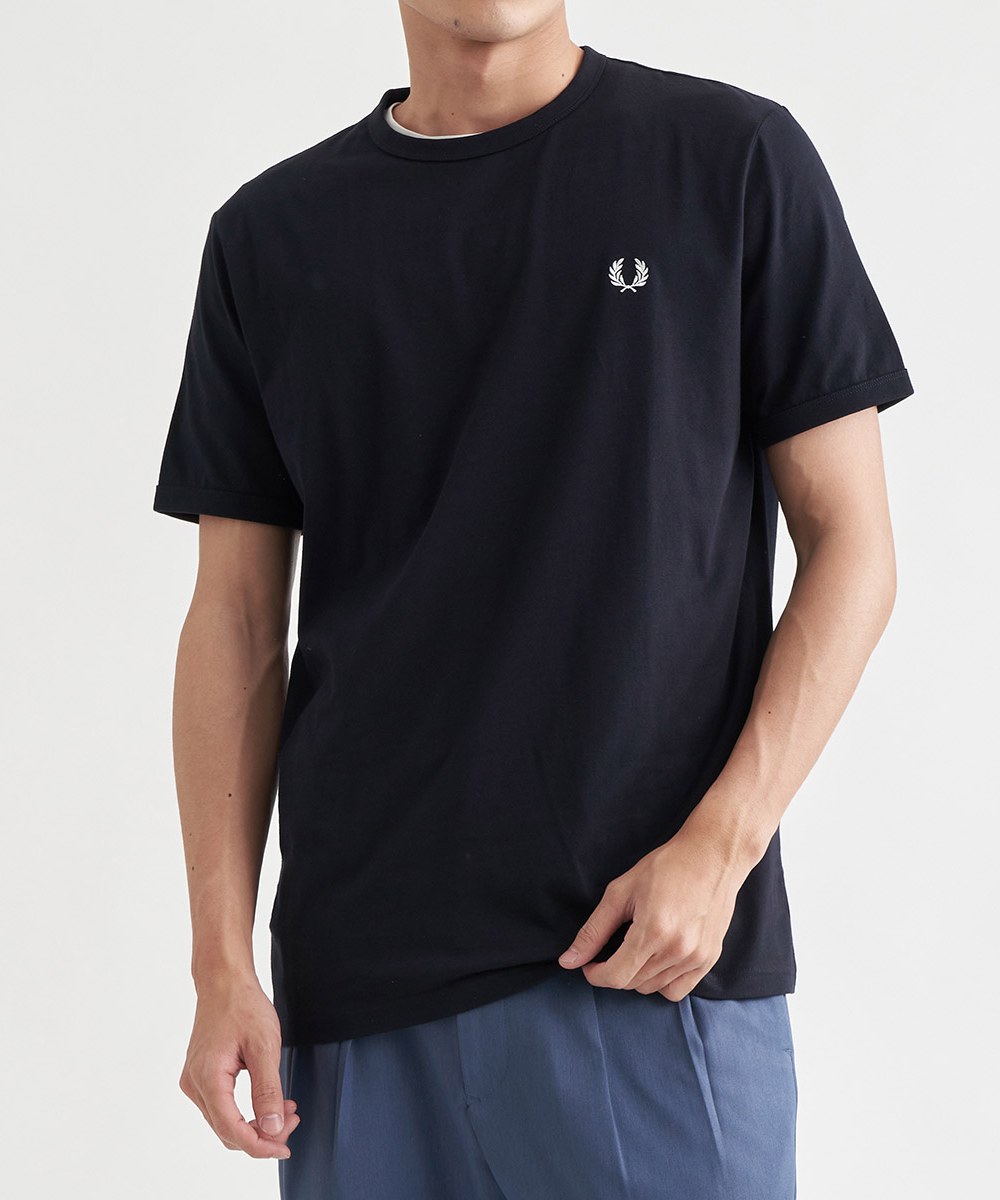  Fred Perry M3519 圓領短TEE - 深藍-S