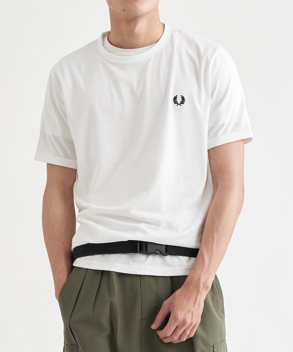  Fred Perry M3519 圓領短TEE - 白-XL