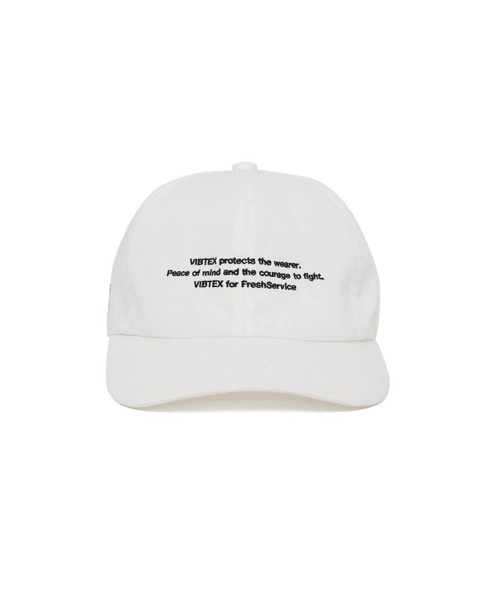  抗菌機能棒球帽 VIBTEX for FreshService  6 PANEL CAP - WHITE-F