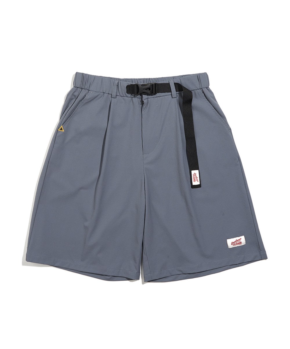  泡泡紗短褲 Seersucker Shorts - Ocean Blue-XL
