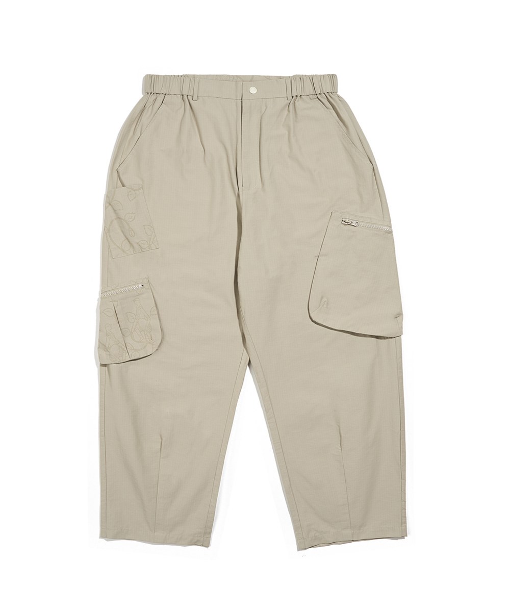  聯名錐形褲 Bandar Boy Trooper Pants x plain-me - Light Grey-XL