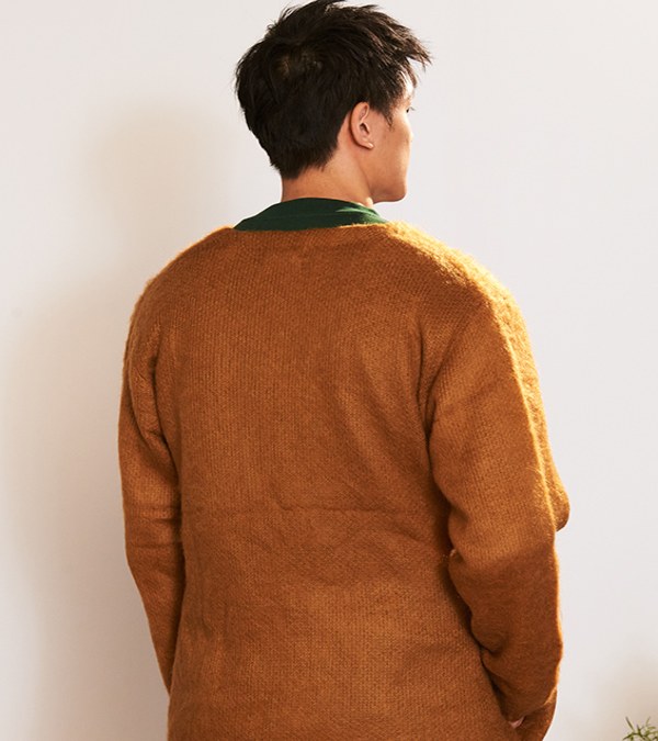 HOU1109 開襟外套 MOHAIR TOUCH SOLID CARDIGAN