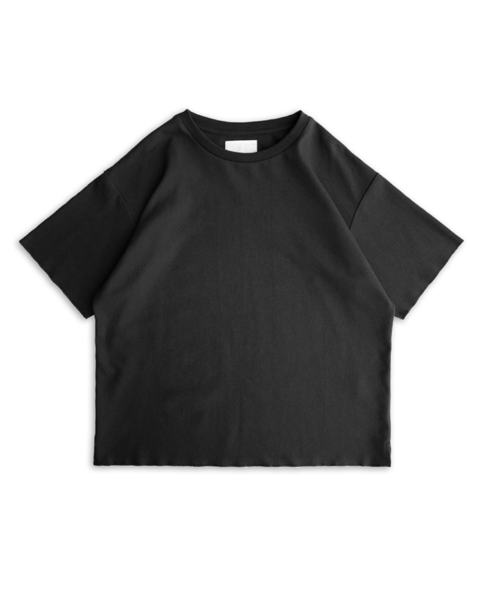  鎖鏈針織T恤 - 黑色-L