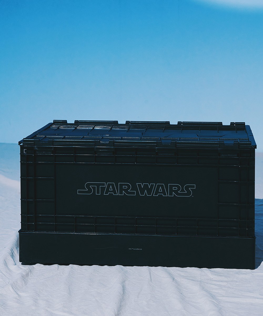  STAR WARS經典Logo掀蓋摺疊物流箱 - 黑-F