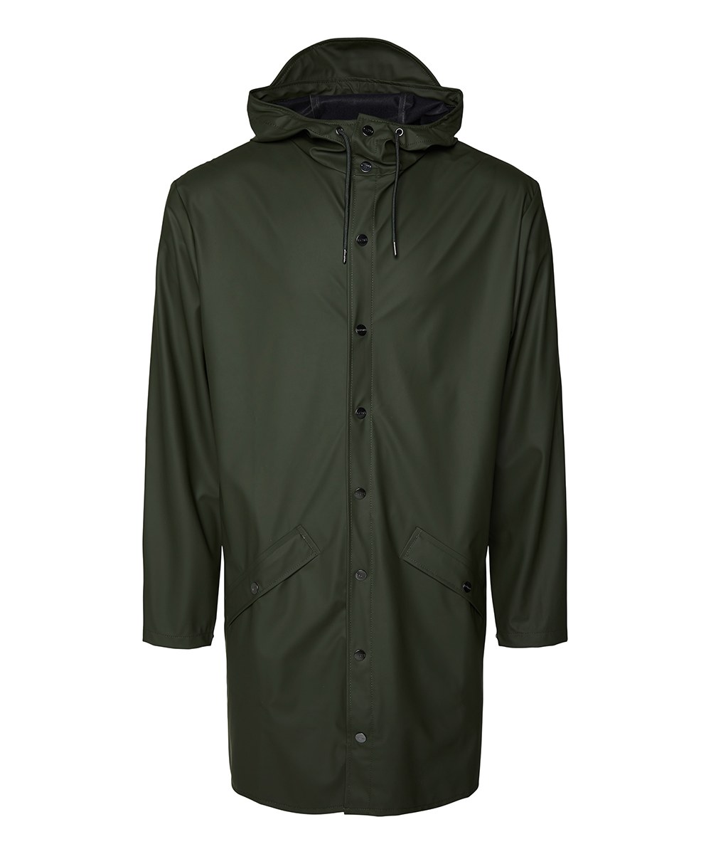  經典黑經典基本款長版防水外套 Long Jacket - Green-S/M