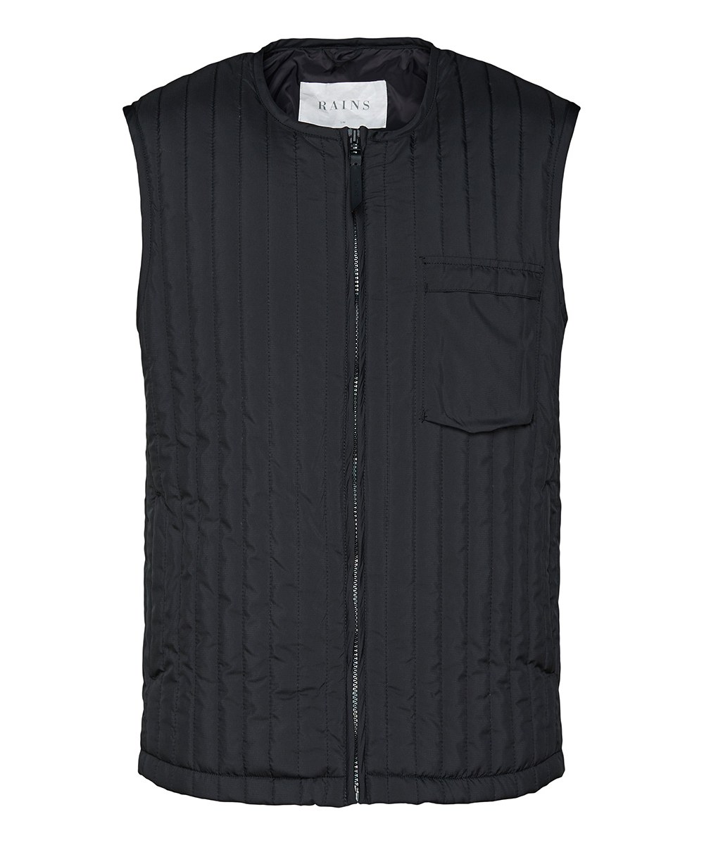  復古絎縫背心 Liner Vest - Black-S/M