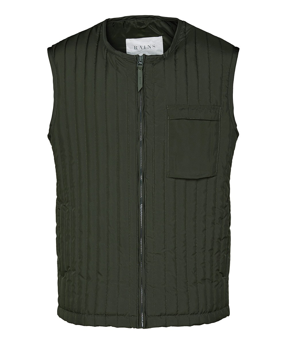  復古絎縫背心 Liner Vest - Green-S/M