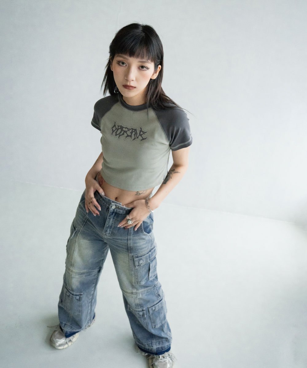 短版印花上衣 Brutal Tooth Cropped Top