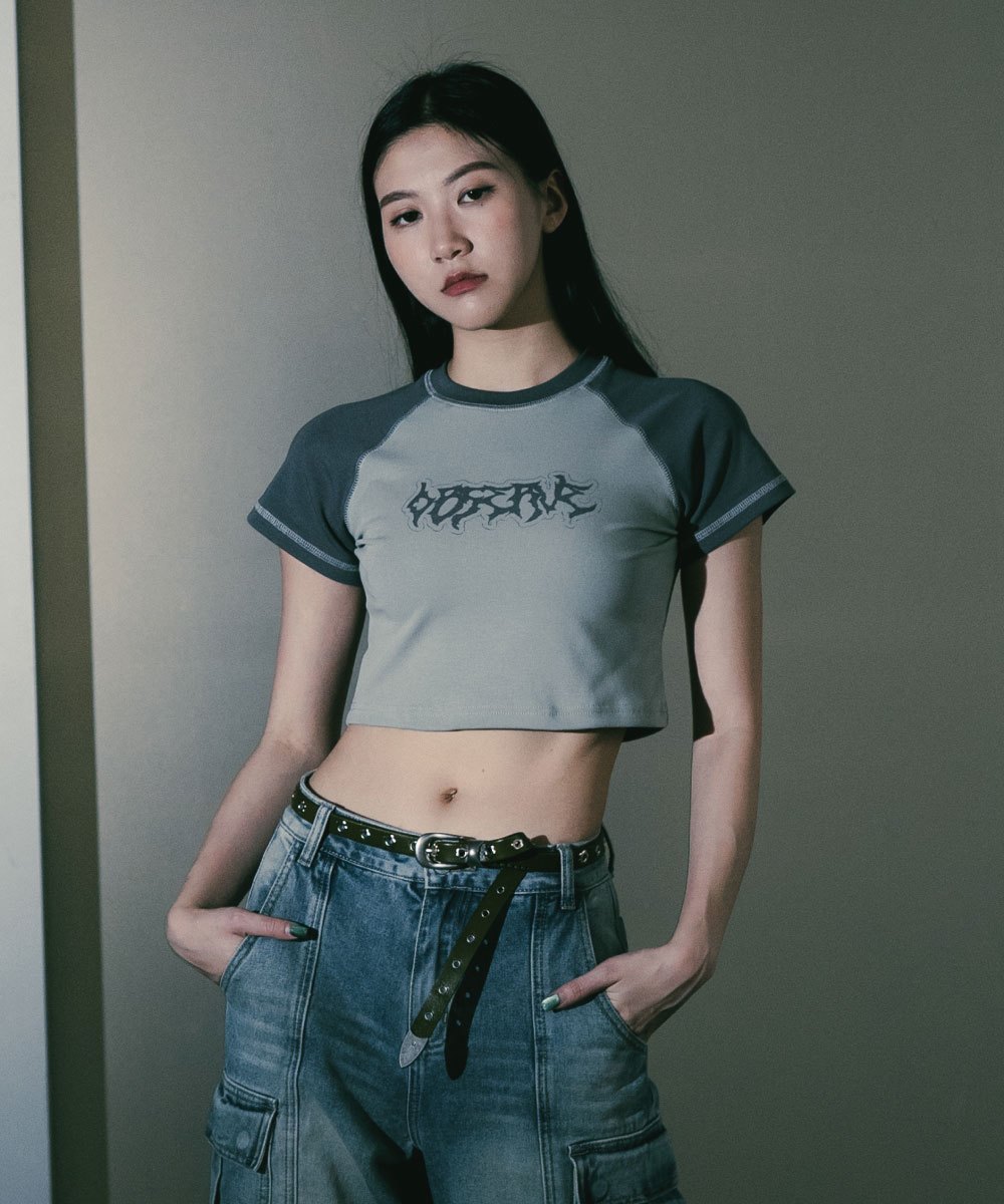 短版印花上衣 Brutal Tooth Cropped Top