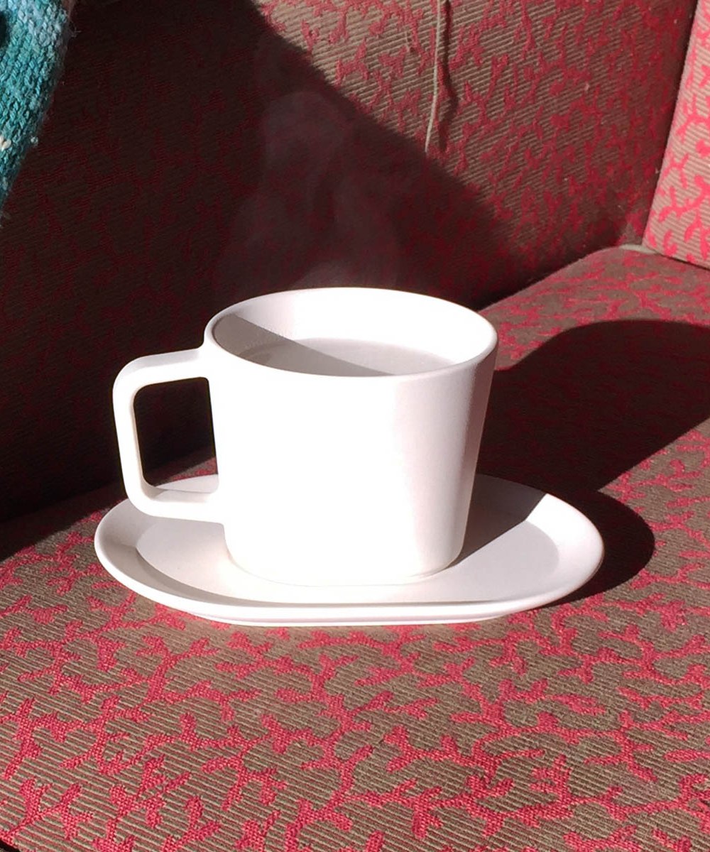  DRIPDROP / 陶瓷咖啡杯盤組 180ml - 白-UN