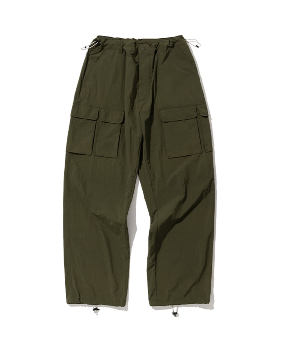  尼龍多口袋長褲 22ss nylon multi pocket pants - olive-XL