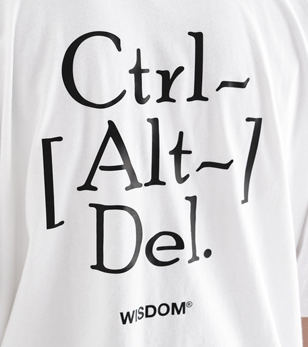 WISDOM x plain-me Ctrl Alt Del Logo S/S Tee 短TEE