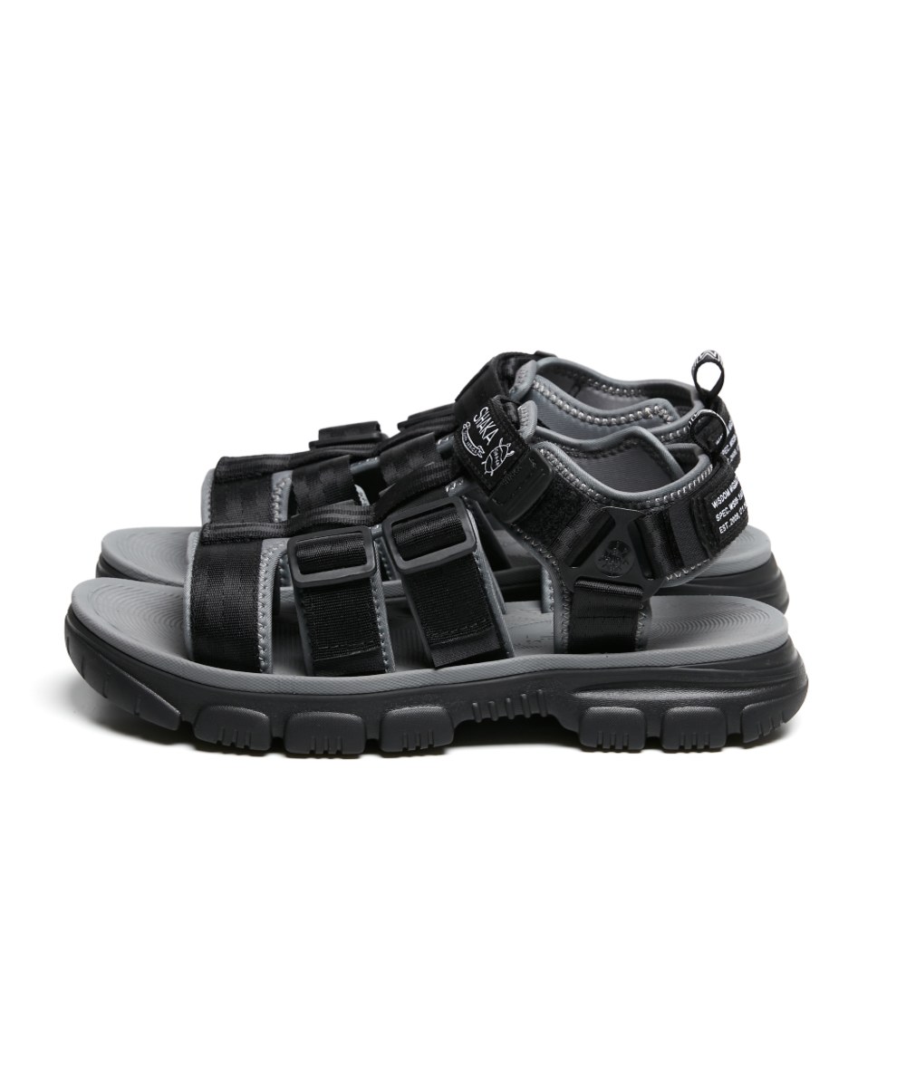  聯名涼鞋 WSDM x SHAKA SANDALS NEO RALLY AT - Black*Grey-JP29